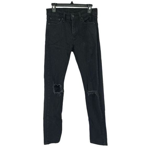 Levi’s 510 Men’s Skinny Fit Black Distressed Denim Jeans Waist 29 Length 32 - Picture 1 of 14